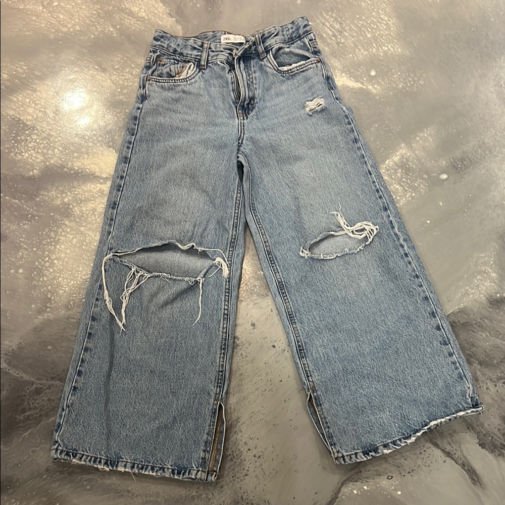 Zara Light Blue Boyfriend Jeans
